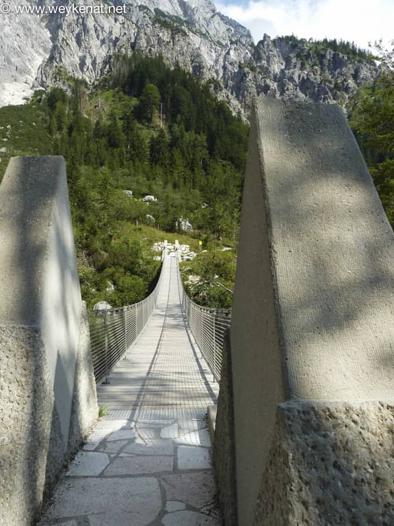 Hängebrücke über Ramsauer Ache